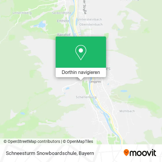 Schneesturm Snowboardschule Karte