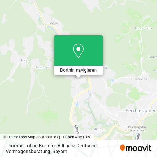 Thomas Lohse Büro für Allfinanz Deutsche Vermögensberatung Karte