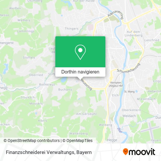Finanzschneiderei Verwaltungs Karte