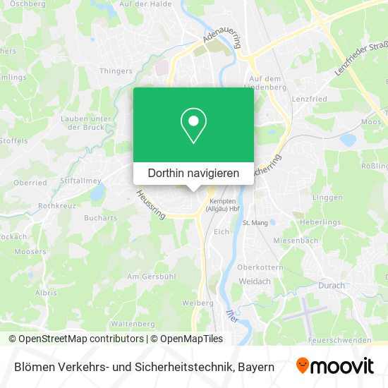 Blömen Verkehrs- und Sicherheitstechnik Karte