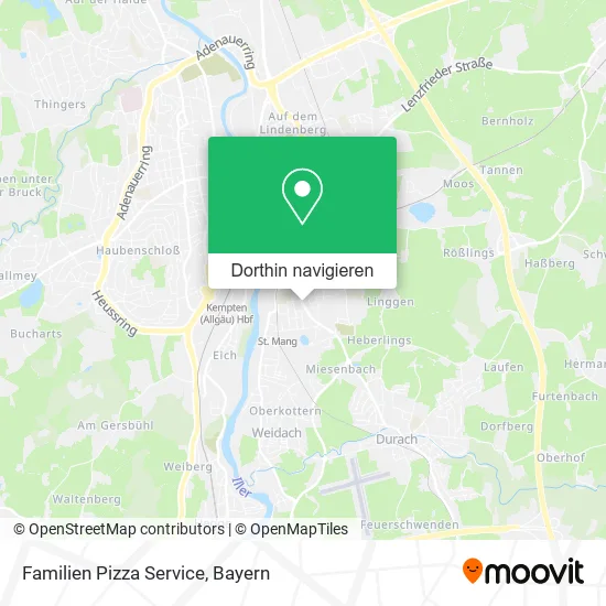 Familien Pizza Service Karte