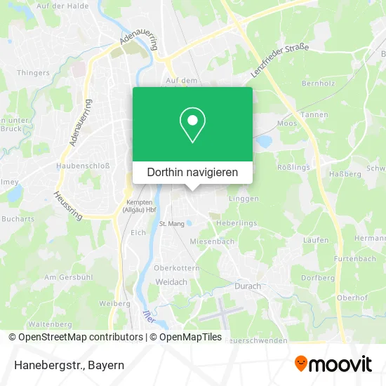 Hanebergstr. Karte