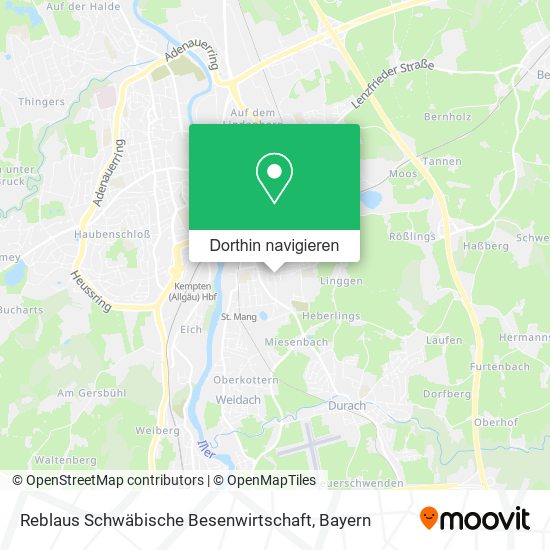 Reblaus Schwäbische Besenwirtschaft Karte