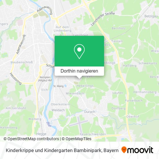 Kinderkrippe und Kindergarten Bambinipark Karte