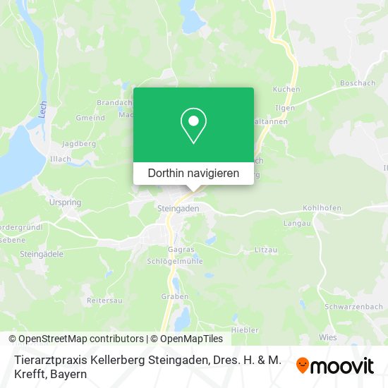 Tierarztpraxis Kellerberg Steingaden, Dres. H. & M. Krefft Karte