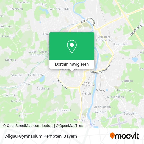 Allgäu-Gymnasium Kempten Karte