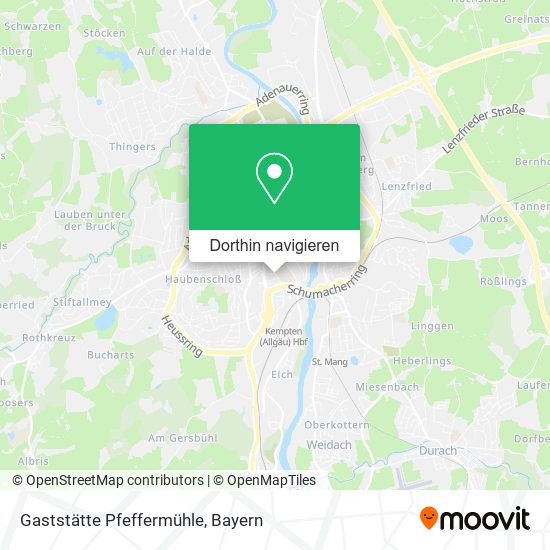 Gaststätte Pfeffermühle Karte