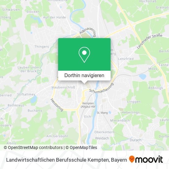 Landwirtschaftlichen Berufsschule Kempten Karte