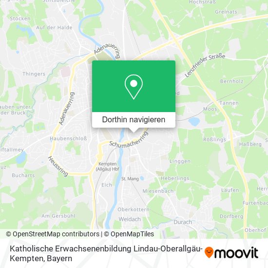 Katholische Erwachsenenbildung Lindau-Oberallgäu-Kempten Karte
