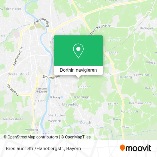 Breslauer Str./Hanebergstr. Karte