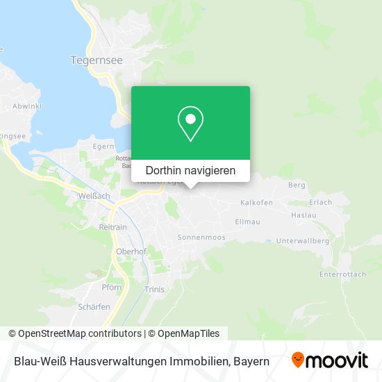 Blau-Weiß Hausverwaltungen Immobilien Karte