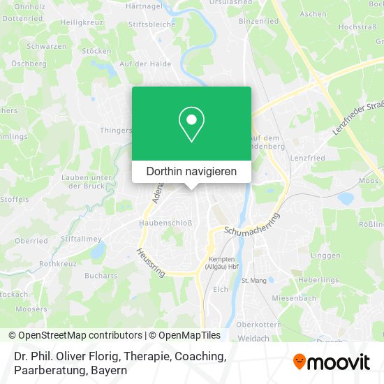 Dr. Phil. Oliver Florig, Therapie, Coaching, Paarberatung Karte