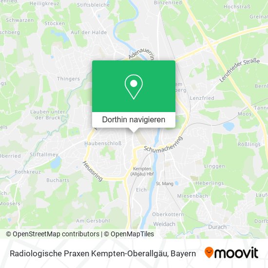 Radiologische Praxen Kempten-Oberallgäu Karte