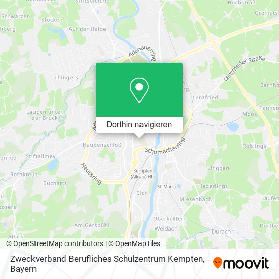 Zweckverband Berufliches Schulzentrum Kempten Karte