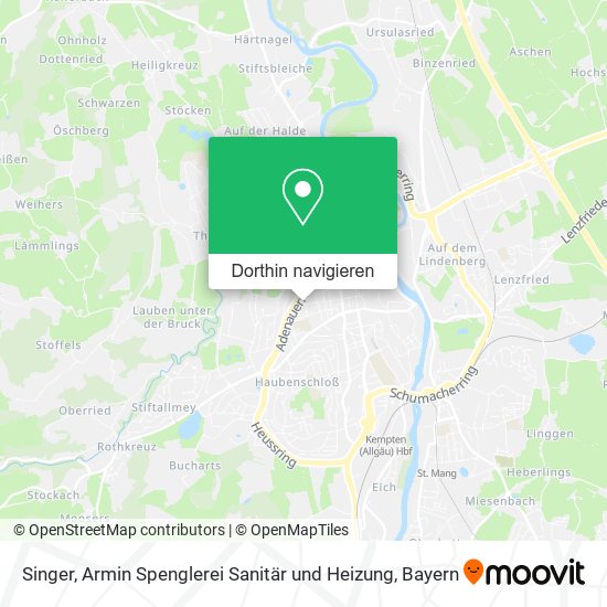 Singer, Armin Spenglerei Sanitär und Heizung Karte