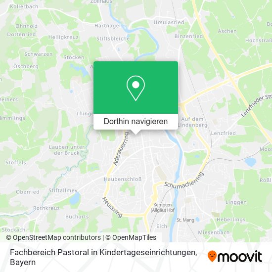 Fachbereich Pastoral in Kindertageseinrichtungen Karte