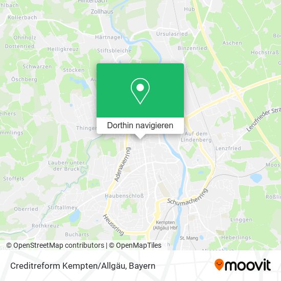 Creditreform Kempten/Allgäu Karte