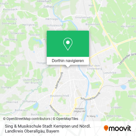 Sing & Musikschule Stadt Kempten und Nördl. Landkreis Oberallgäu Karte