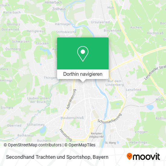 Secondhand Trachten und Sportshop Karte