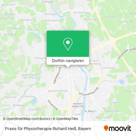 Praxis für Physiotherapie Richard Heiß Karte