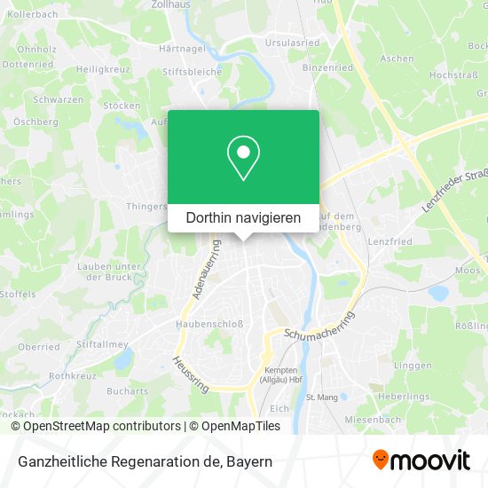 Ganzheitliche Regenaration de Karte