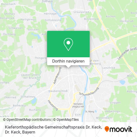 Kieferorthopädische Gemeinschaftspraxis Dr. Keck, Dr. Keck Karte