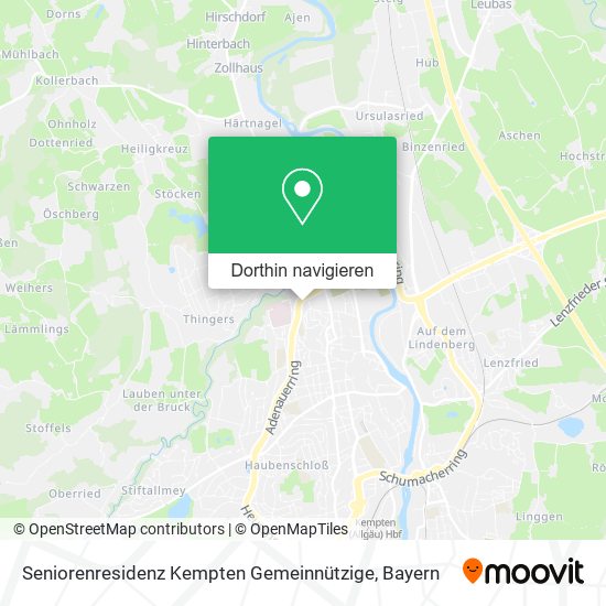 Seniorenresidenz Kempten Gemeinnützige Karte