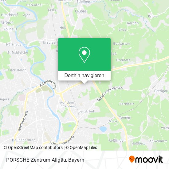 PORSCHE Zentrum Allgäu Karte