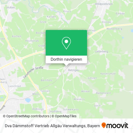 Dva Dämmstoff Vertrieb Allgäu Verwaltungs Karte