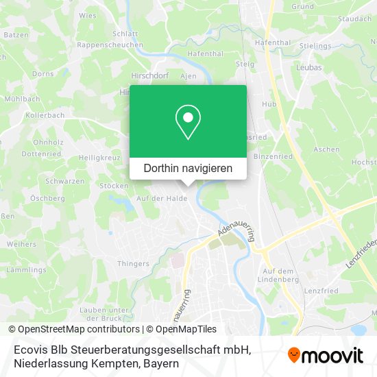 Ecovis Blb Steuerberatungsgesellschaft mbH, Niederlassung Kempten Karte