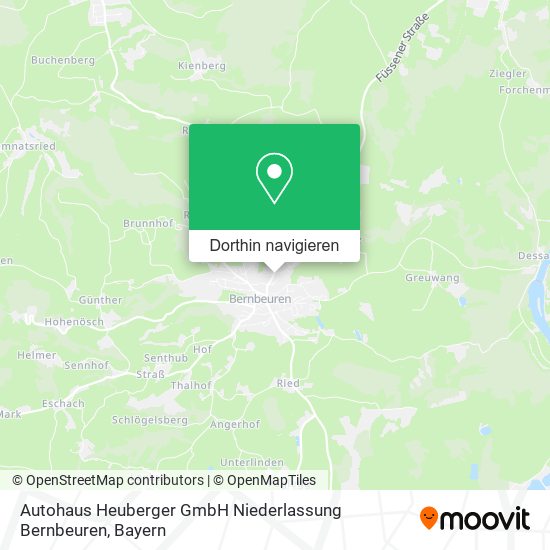 Autohaus Heuberger GmbH Niederlassung Bernbeuren Karte