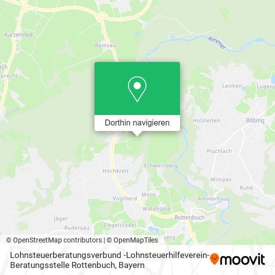 Lohnsteuerberatungsverbund -Lohnsteuerhilfeverein- Beratungsstelle Rottenbuch Karte