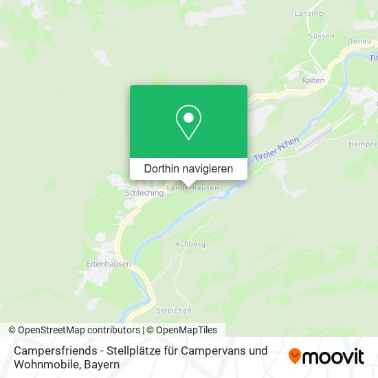 Campersfriends - Stellplätze für Campervans und Wohnmobile Karte