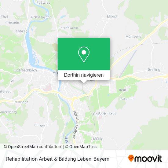 Rehabilitation Arbeit & Bildung Leben Karte