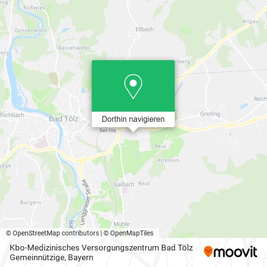 Kbo-Medizinisches Versorgungszentrum Bad Tölz Gemeinnützige Karte