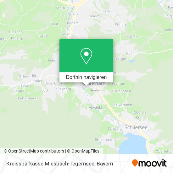Kreissparkasse Miesbach-Tegernsee Karte