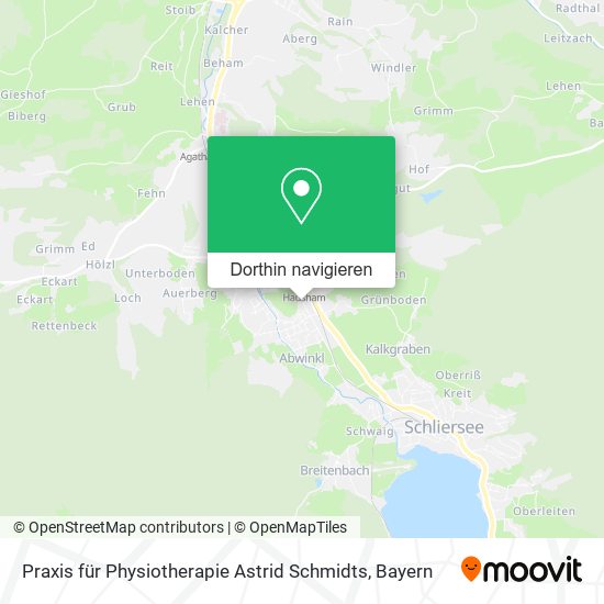 Praxis für Physiotherapie Astrid Schmidts Karte