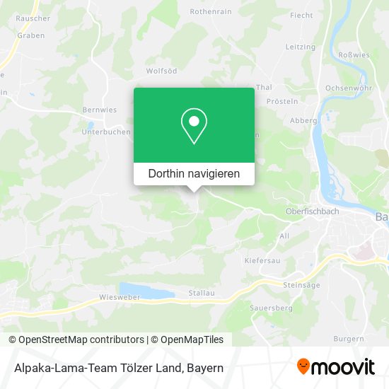 Alpaka-Lama-Team Tölzer Land Karte
