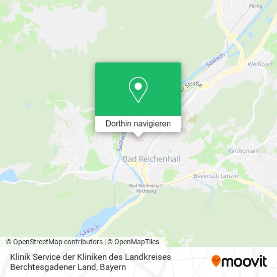 Klinik Service der Kliniken des Landkreises Berchtesgadener Land Karte
