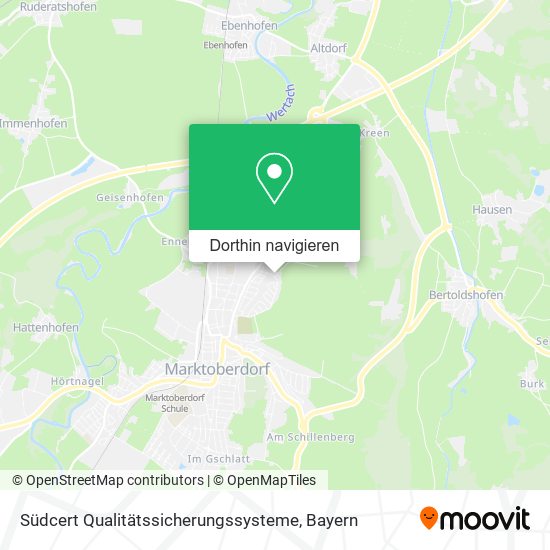 Südcert Qualitätssicherungssysteme Karte