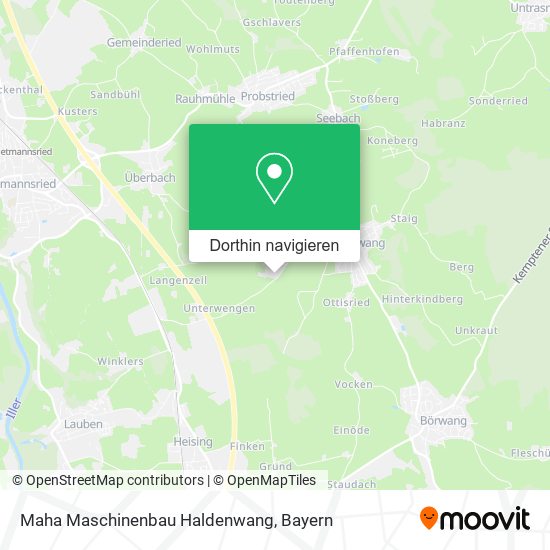 Maha Maschinenbau Haldenwang Karte