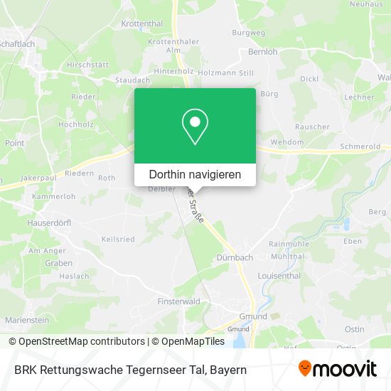 BRK Rettungswache Tegernseer Tal Karte