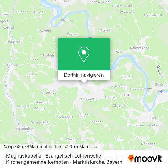 Magnuskapelle - Evangelisch-Lutherische Kirchengemeinde Kempten - Markuskirche Karte