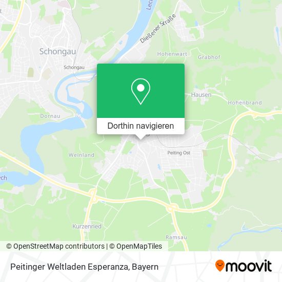 Peitinger Weltladen Esperanza Karte