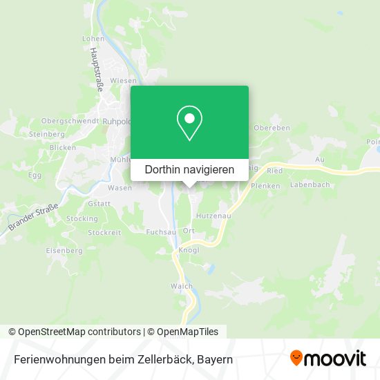 Ferienwohnungen beim Zellerbäck Karte
