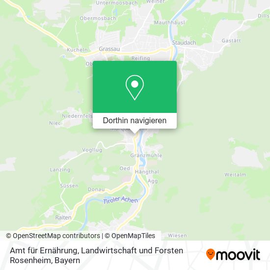 Amt für Ernährung, Landwirtschaft und Forsten Rosenheim Karte