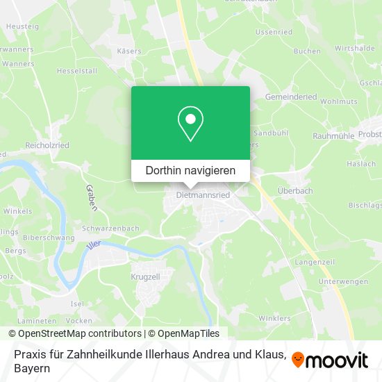 Praxis für Zahnheilkunde Illerhaus Andrea und Klaus Karte