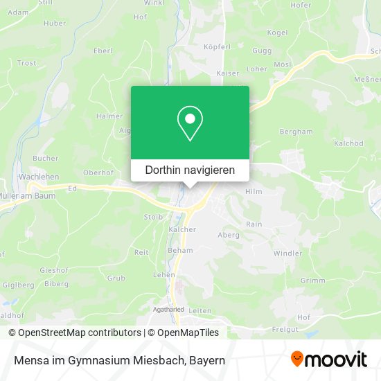 Mensa im Gymnasium Miesbach Karte