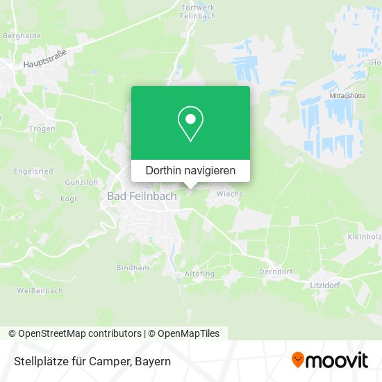 Stellplätze für Camper Karte