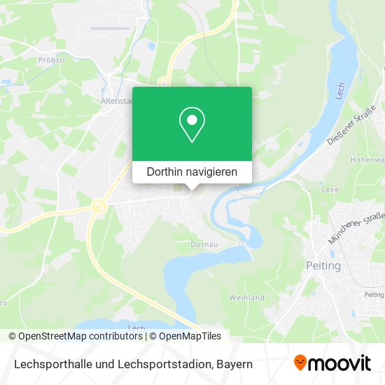 Lechsporthalle und Lechsportstadion Karte
